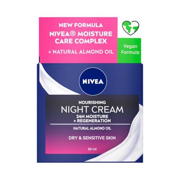 Nivea Daily Moisturiser Night Cream Dry Sensitive | 50mL