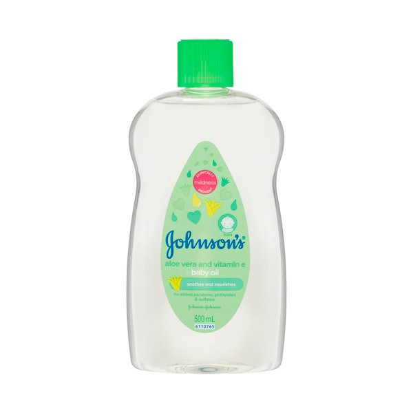 Johnson's Aloe Vera & Vitamin E Gentle Mild Soothing Moisturising Baby Oil | 500mL