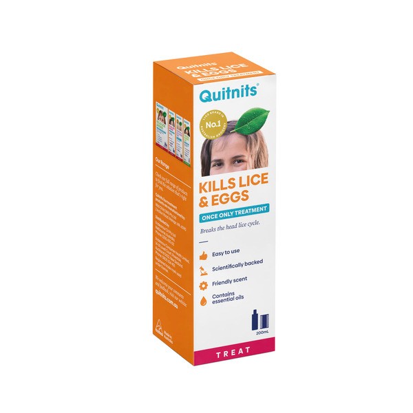Quit Nits Treat Once To Kill Lice & Eggs | 200mL