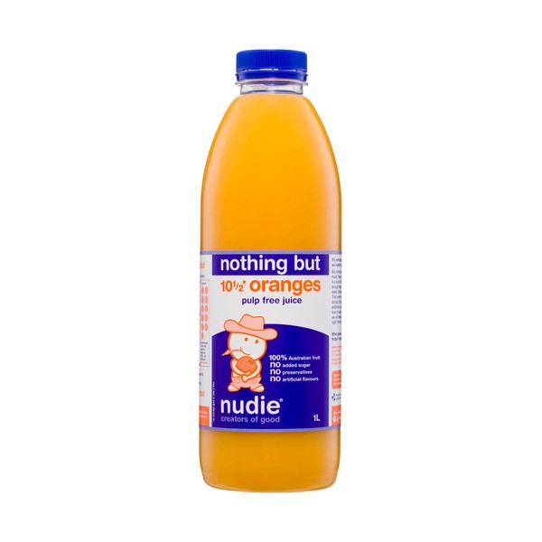Nudie Nothing But 100% Fresh Orange Pulp Free Juice | 1L