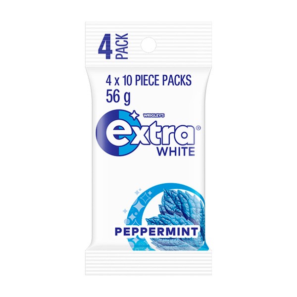 Extra White Peppermint Sugar Free Chewing Gum 4x14g | 56g