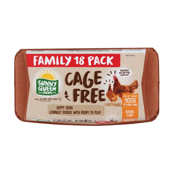 Sunny Queen Cage Free Large Eggs 18 pack | 900g