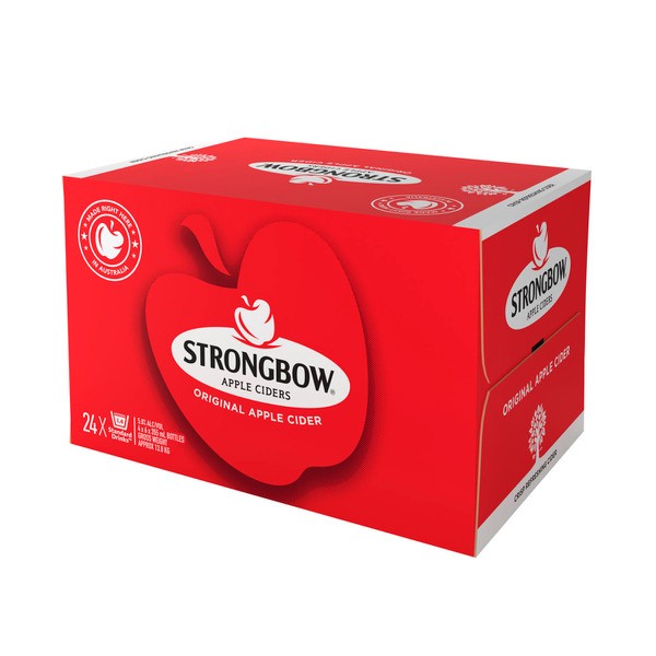 Strongbow Original Apple Cider Bottle 355mL | 24 Pack