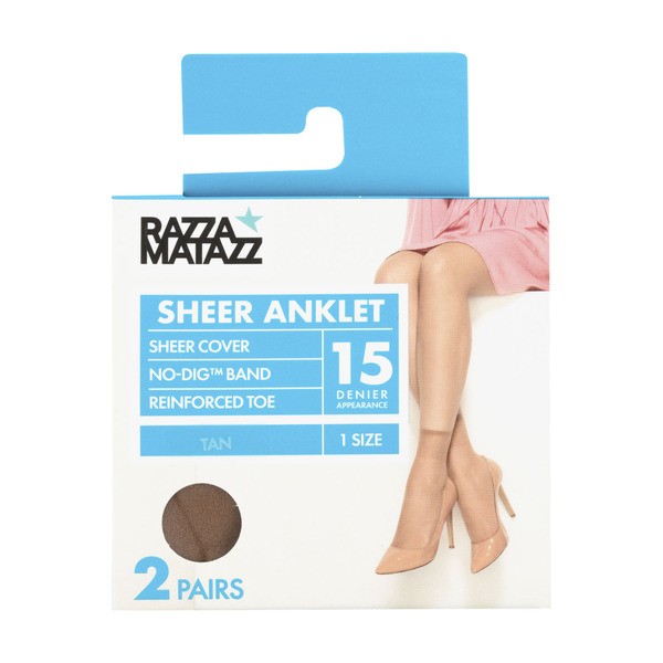 Razzamatazz Value Anklet Socks Tan | 2 pack