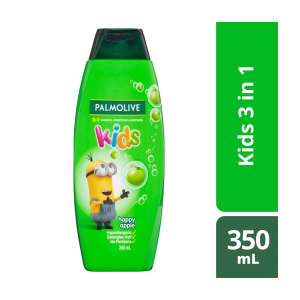 Palmolive Kids 3 In 1 Happy Apple Shampoo Conditioner & Body Wash | 350mL