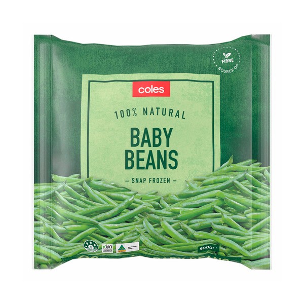 Coles Frozen Whole Baby Beans | 500g
