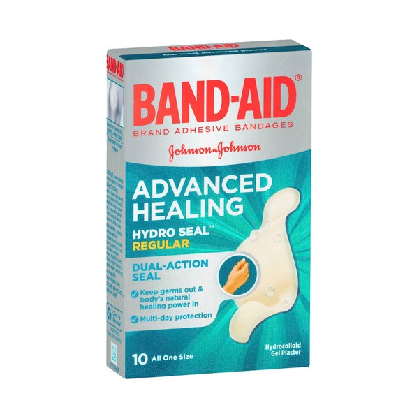 Band-Aid Advanced Healing Hydro Seal Regular Gel Plasters | 10 pack