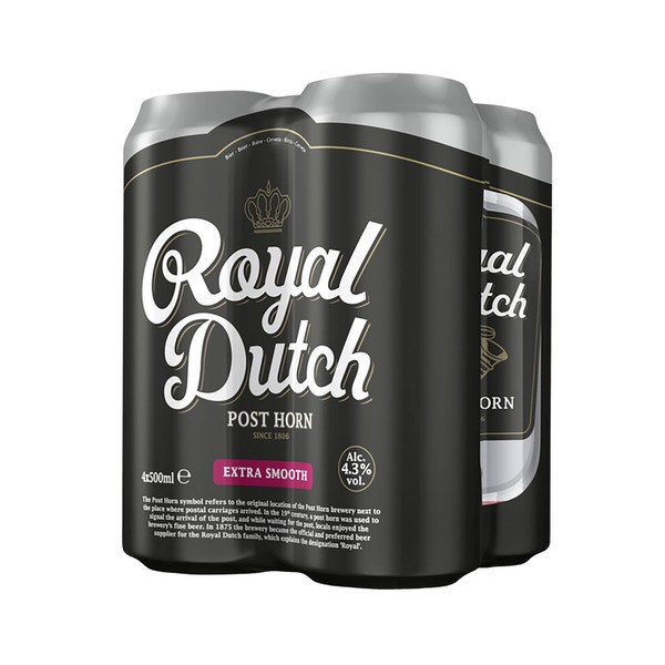 Royal Dutch Posthorn Ext Smooth Can 500mL | 4 Pack
