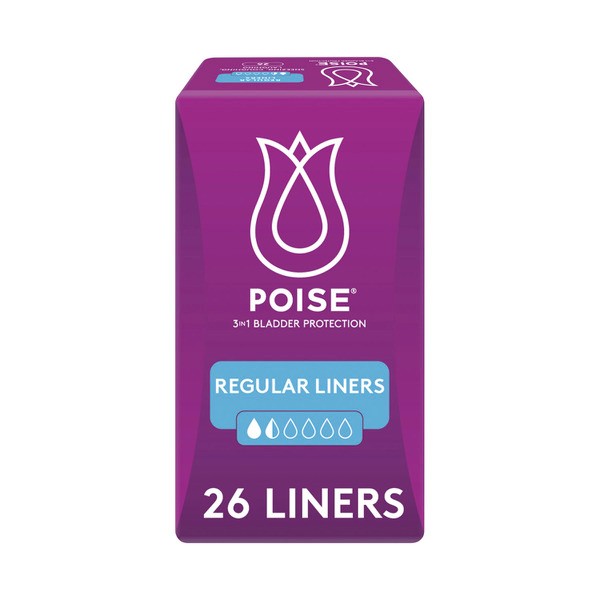 Poise Liners For Bladder Leaks Regular | 26 pack