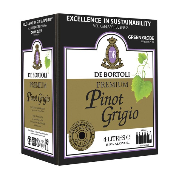 De Bortoli Premium Pinot Grigio Cask 4L | 1 Each