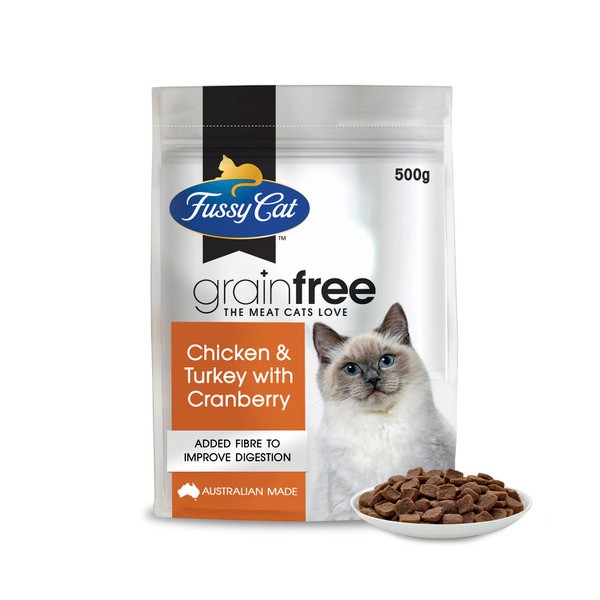 Fussy Cat Grain Free Adult Dry Cat food Chicken & Turkey With Cranberry | 500g