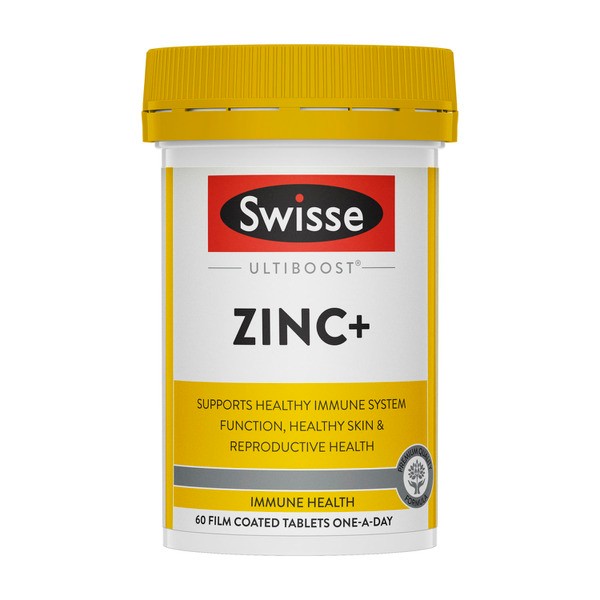 Swisse Ultiboost Zinc+ Contains Zinc For Immune System Health Support | 60 pack