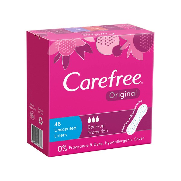 Carefree Regular Unsceneted Liners | 48 pack