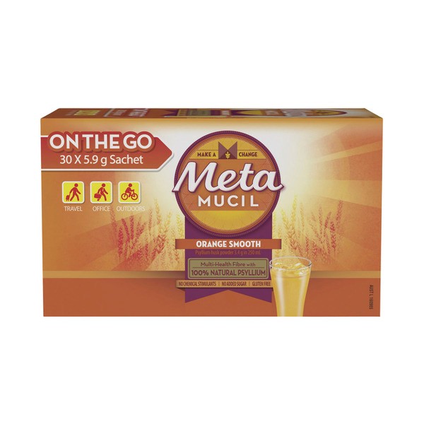 Metamucil Orange Smooth Daily Fibre Supplement | 30 pack