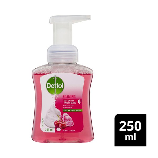 Dettol Antibacterial Foam Hand Wash Pump Rose and Cherry | 250mL