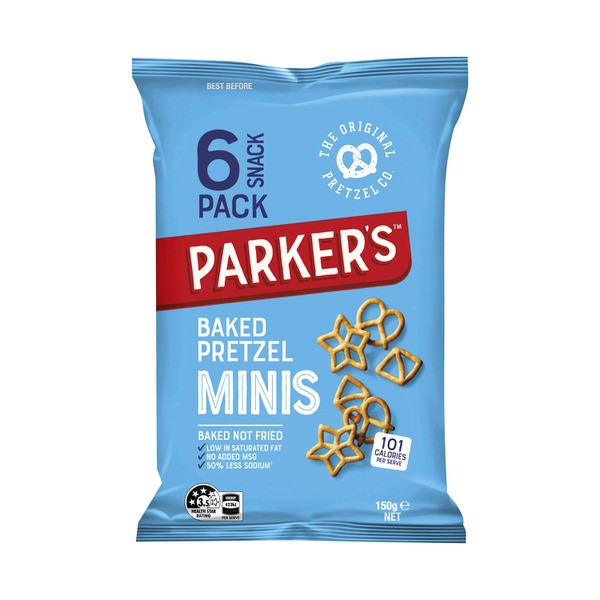 Parker's Baked Multipack Mini Pretzels 6 Pack | 150g