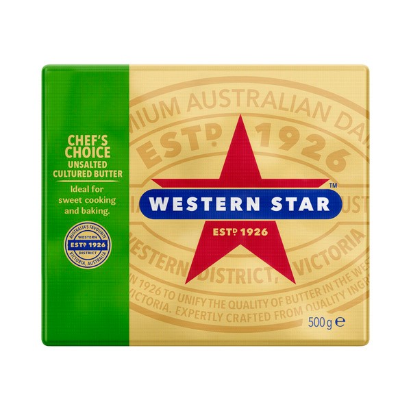 Western Star Chef's Choice Unsalted Cultured Butter | 500g