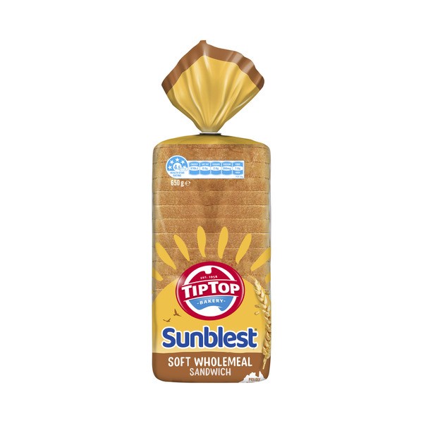 Tip Top Sunblest Wholemeal Sandwich Bread | 650g
