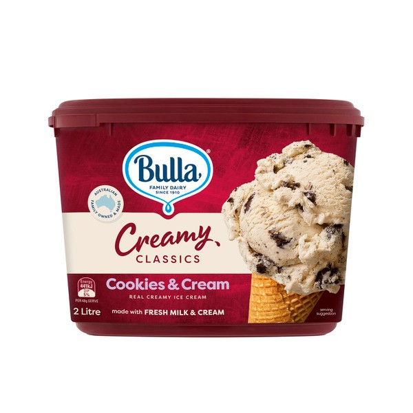 Bulla Creamy Classics Cookies & Cream Ice Cream Tub | 2L