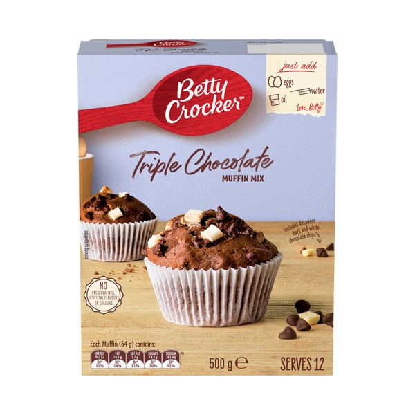 Betty Crocker Triple Chocolate Muffin Mix | 500g