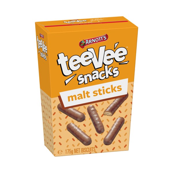 Arnotts Teevee Snacks Biscuits Malt Sticks | 175g