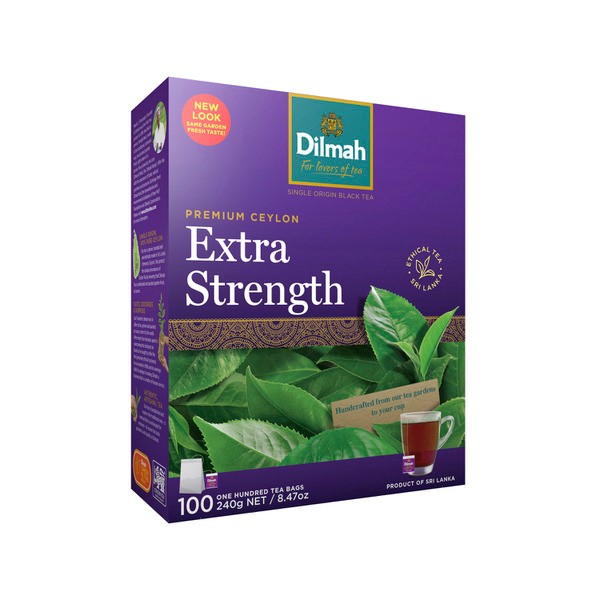 Dilmah Pure Ceylon Extra Strength Tea Bags 100 pack | 240g