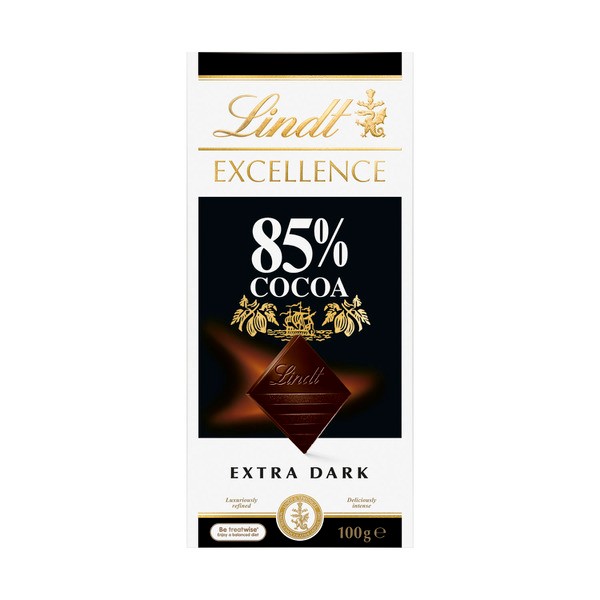 Lindt Excellence 85% Cocoa Dark Chocolate Block | 100g