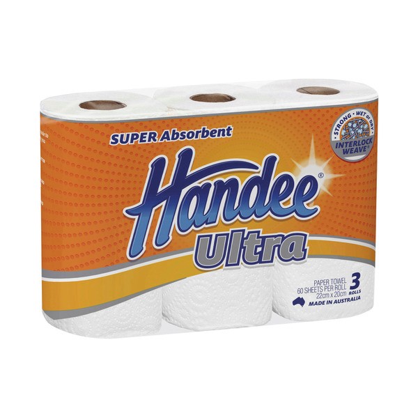 Handee Ultra White Paper Towels | 3 pack