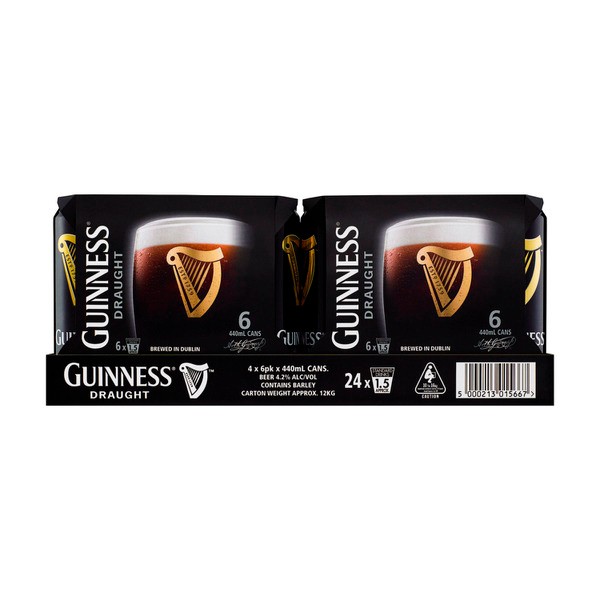 Guinness Draught Can 440mL | 24 Pack