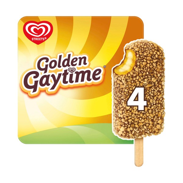 Streets Golden Gaytime Ice Cream Sticks 4 pack | 400mL