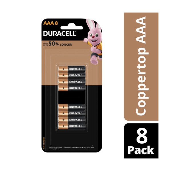 Duracell Coppertop Alkaline AAA Batteries | 8 pack