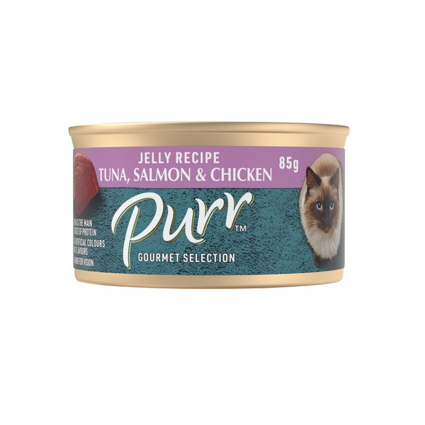 Purr Tasty Tuna Salmon & Chicken in Jelly Cat Food | 85g