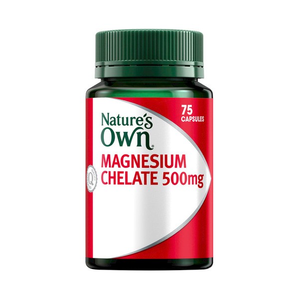 Nature's Own Magnesium Chelate 500mg Muscle Health Capsules | 75 pack