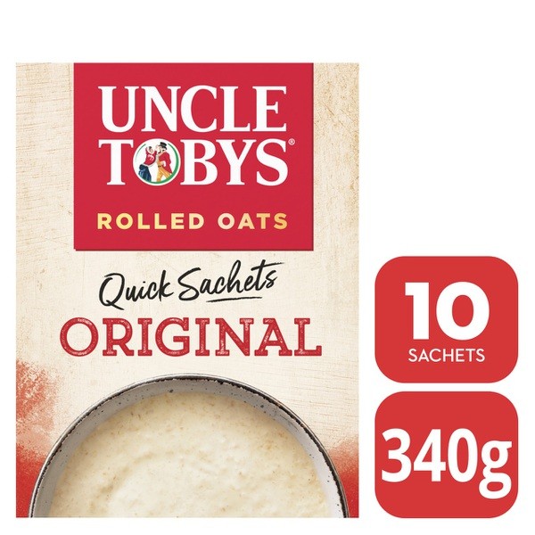 Uncle Tobys Original Oats Quick Sachets 10 pack | 340g