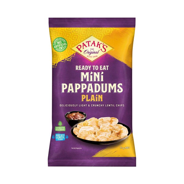 Patak's Plain Mini Pappadums | 75g