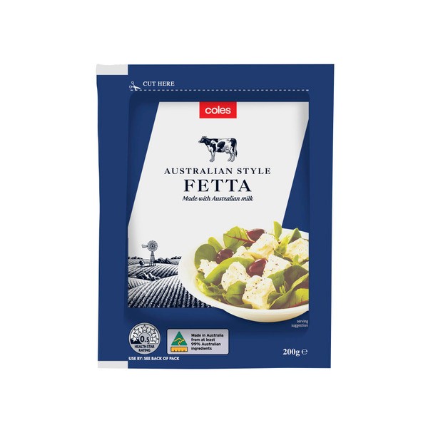 Coles Dairy Cheese Fetta Aust Style | 200g
