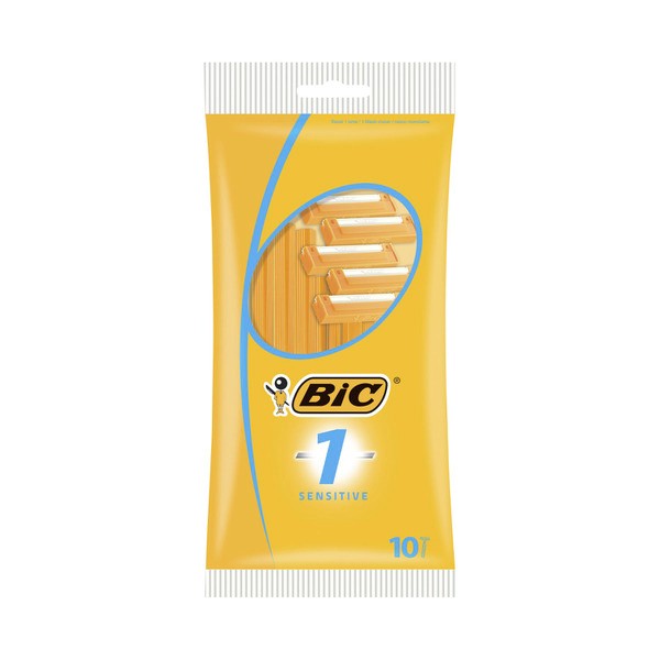 Bic Single Blade Disposable Razors for Sensitive Skin | 10 pack