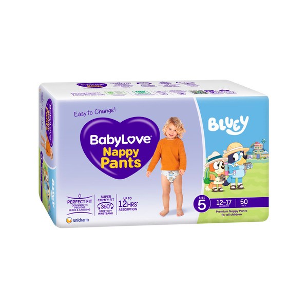 Babylove Nappy Pants Size 5 (12-17Kg) | 50 pack