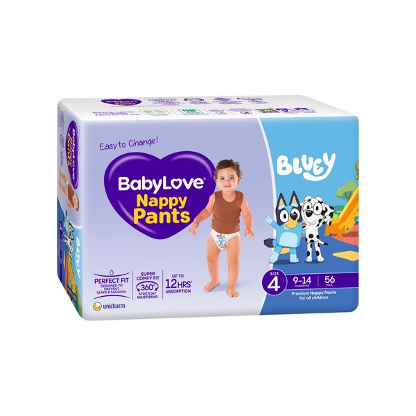 Babylove Nappy Pants Size 4 (9-14Kg) | 56 pack