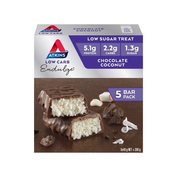 Atkins Low Carb Endulge Bar Chocolate Coconut 5x40g | 200g