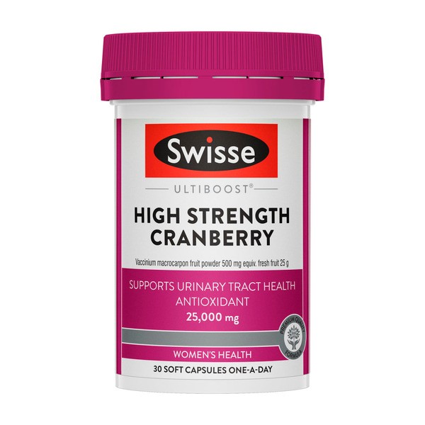 Swisse Ultiboost High Strength Cranberry For Women's Health | 30 pack