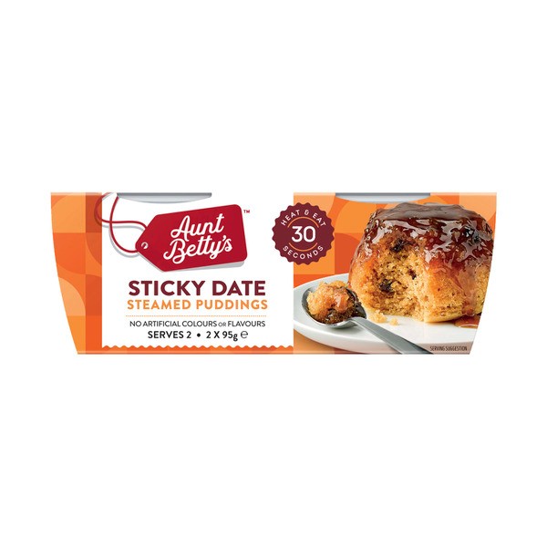Aunt Betty's Sticky Date Steamy Pud 2 Pack | 190g