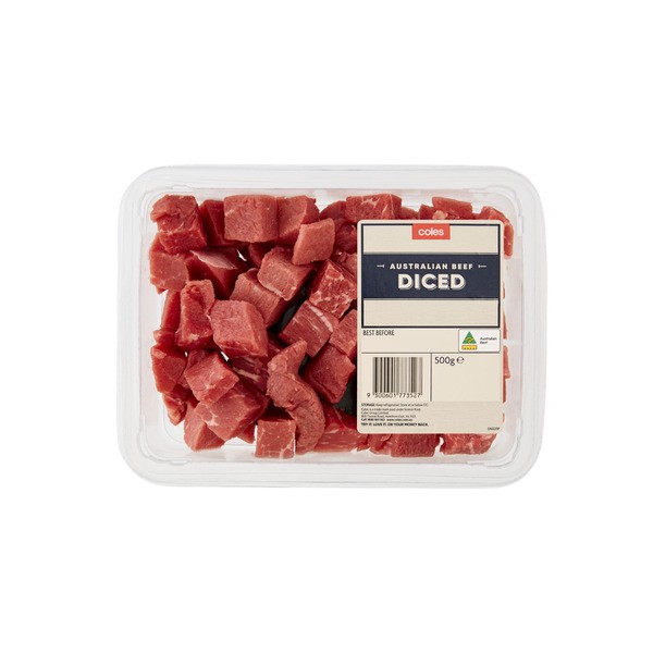 Coles Beef Diced                                                                                                                      | 500g