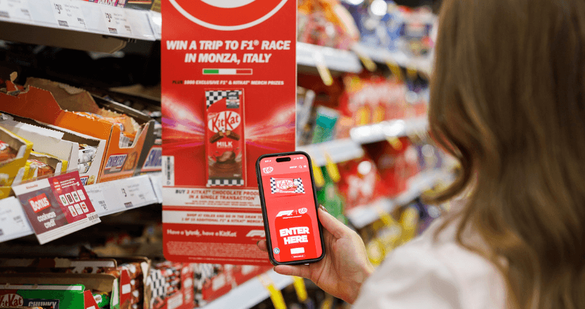 Kitkat ad on phone
