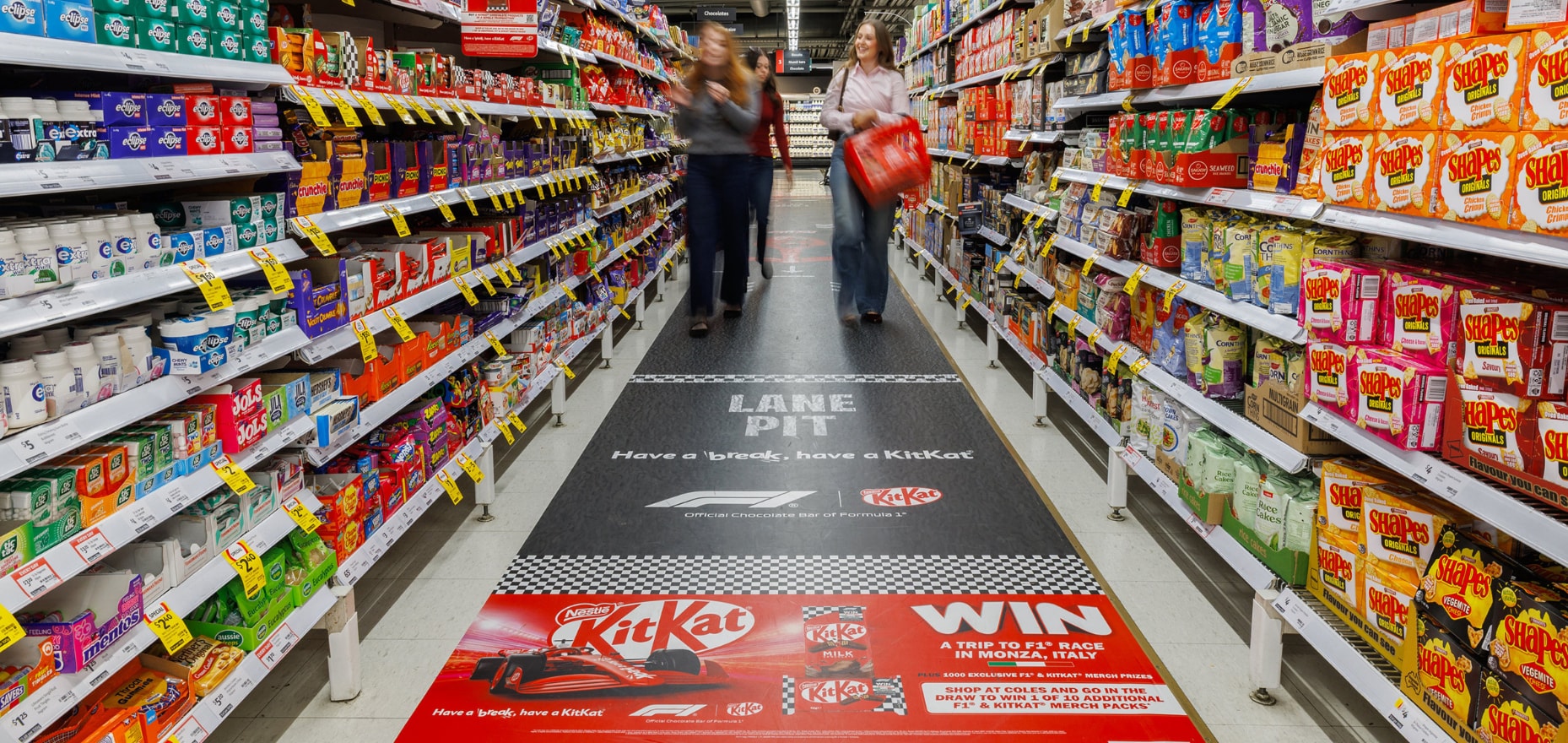 People shopping at Coles