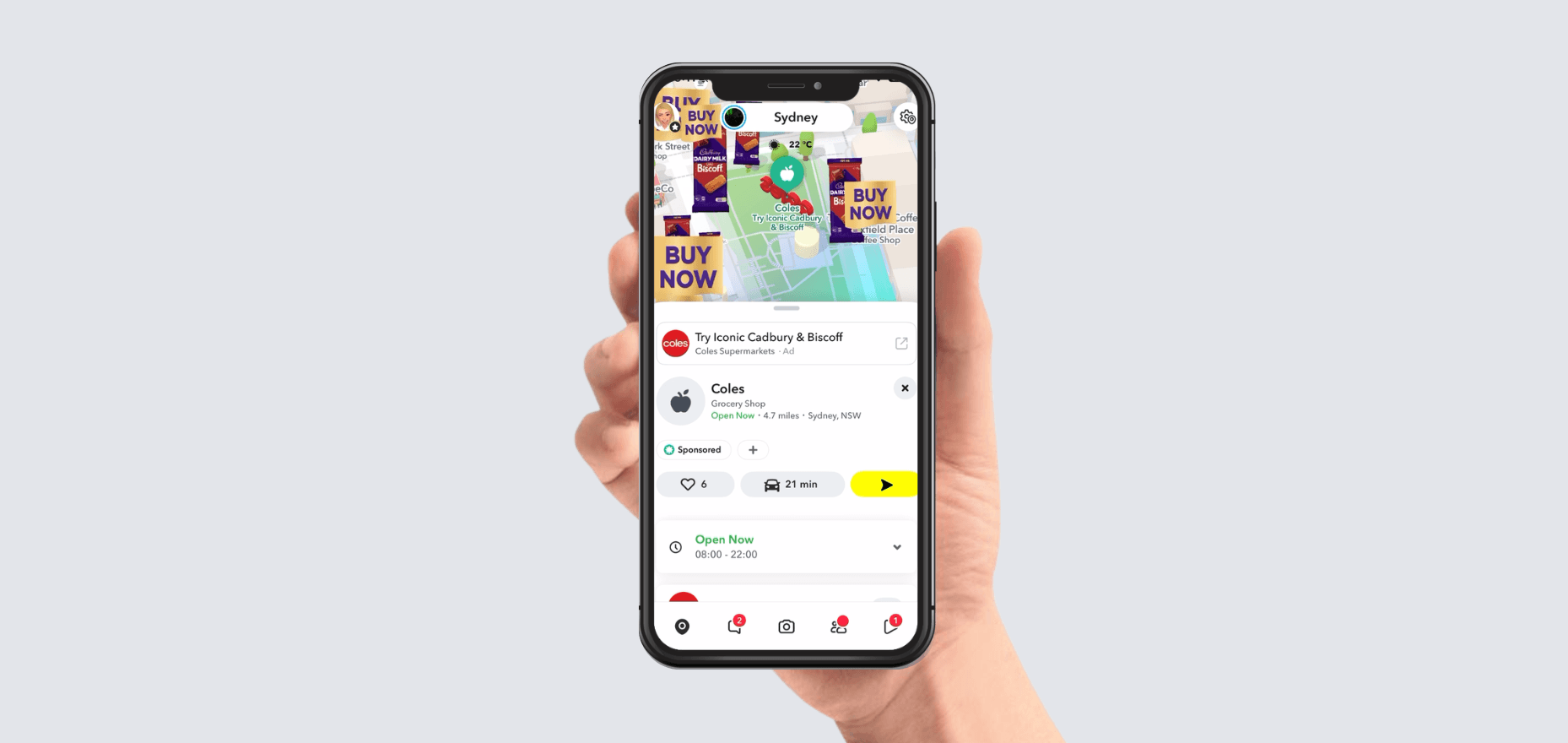 Snapchat promoted places