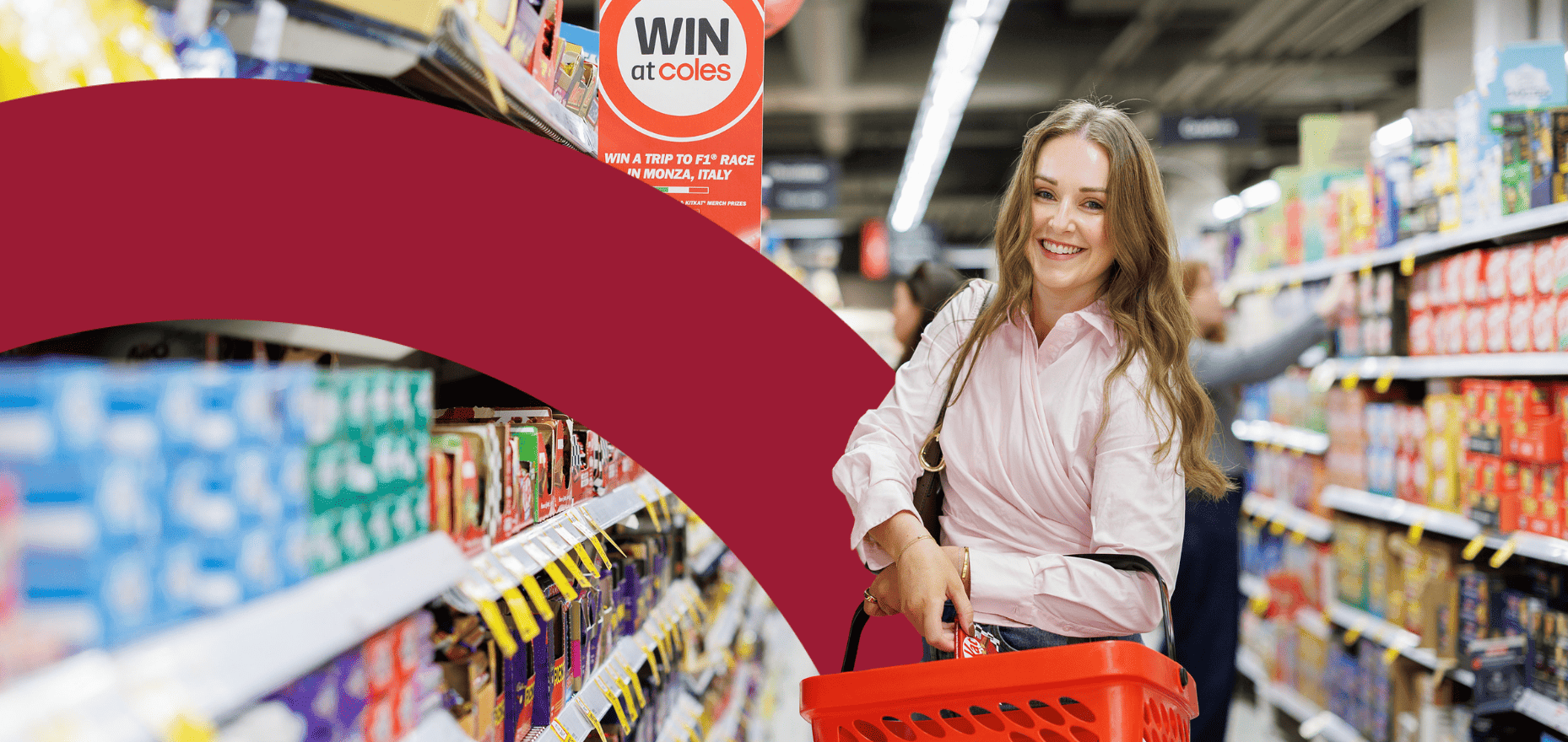 Person shopping at Coles
