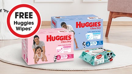 Huggies with Free Wipes Roundel