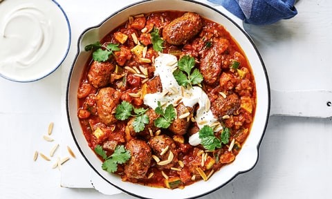 Lamb meatball and apricot tagine