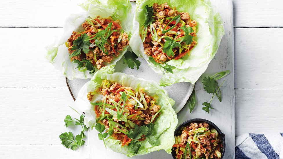 Curtis Stone's Sticky chicken lettuce cups